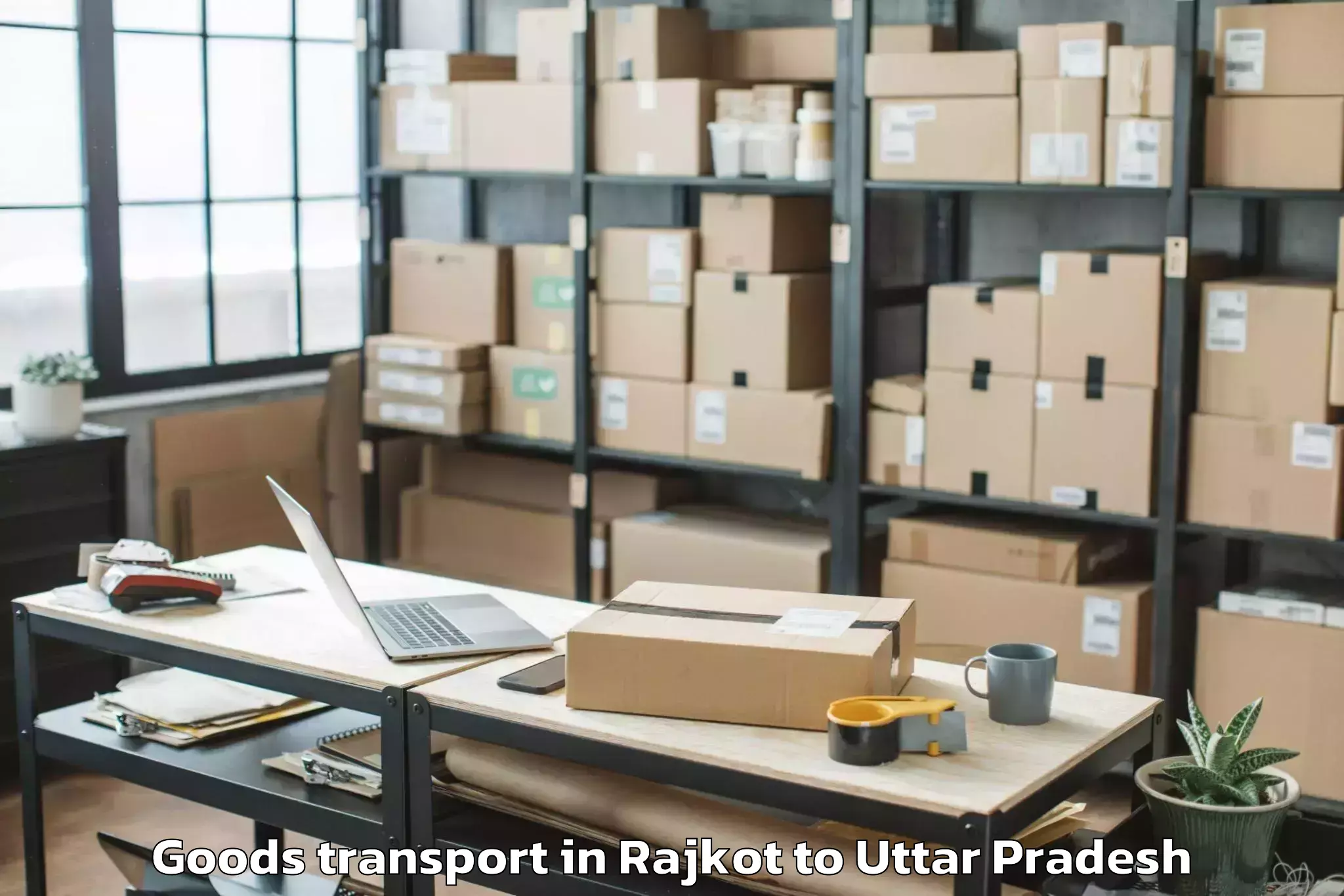 Efficient Rajkot to Robertsganj Goods Transport